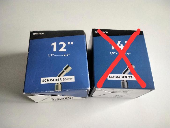 Chambre à air vélo/draisienne/trottinette 12’’ DÉCATHLON, Vélos & Vélomoteurs, Vélos Pièces, Neuf, Enlèvement ou Envoi