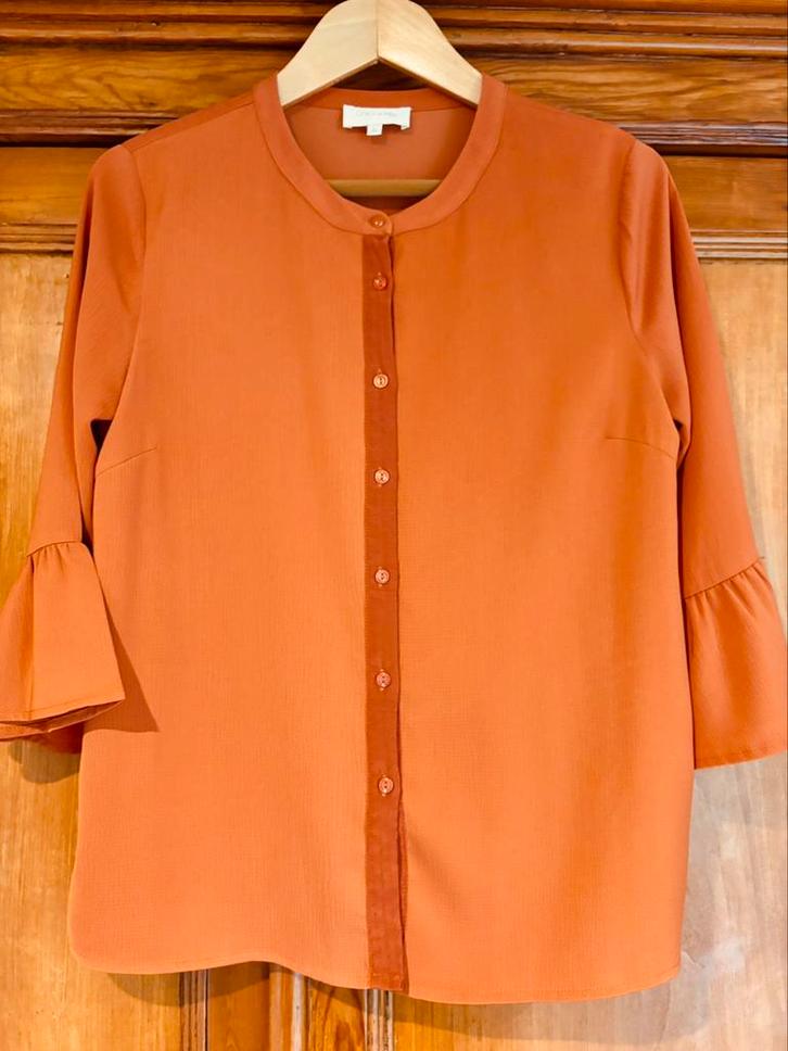 Oranje blouse van Grace&Milla, maat Large, Kleding | Dames, Blouses en Tunieken, Zo goed als nieuw, Maat 42/44 (L), Oranje, Ophalen of Verzenden