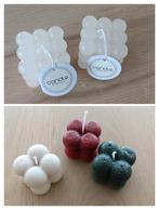 NIEUW 5 bubbelkaarsen: 2 grote, 3 kleine (wit, rood, groen), Maison & Meubles, Accessoires pour la Maison | Bougeoirs & Bougies