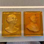 Kristallen tegels VSL koningspaar Astrid en Albert 1, Antiek en Kunst, Ophalen