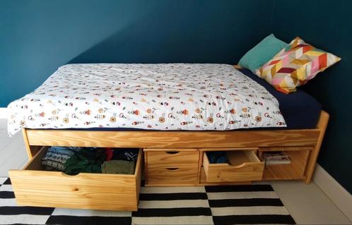 Kajuitbed jeugdbed massief grenen 90x200cm, Huis en Inrichting, Slaapkamer | Complete slaapkamers, Zo goed als nieuw, Ophalen