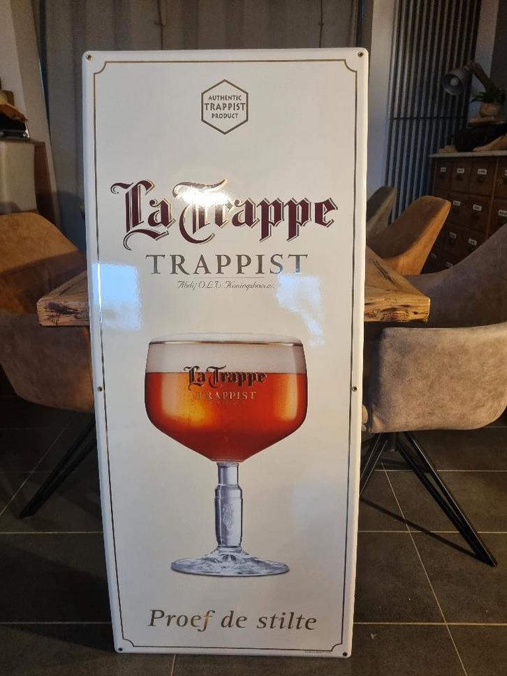 Geëmailleerd bord La Trappe, Verzamelen, Merken en Reclamevoorwerpen, Ophalen of Verzenden