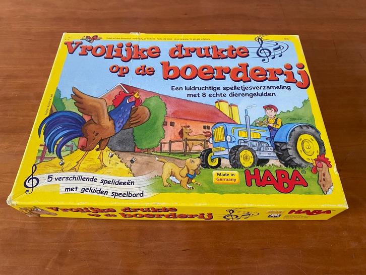 Haba - Vrolijke drukte op de boerderij, Kinderen en Baby's, Speelgoed | Educatief en Creatief, Gebruikt, Met geluid, Ophalen of Verzenden