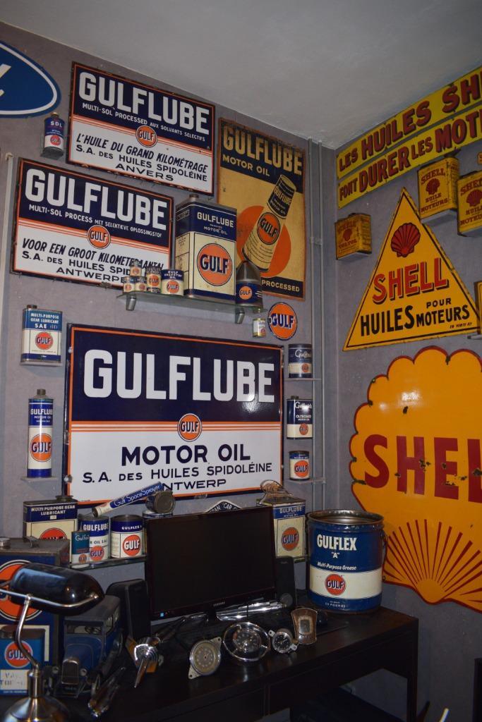 Vintage oldtimer auto deco klok antiek, Verzamelen, Merken en Reclamevoorwerpen, Gebruikt, Reclamebord, Ophalen of Verzenden