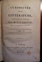 D'Israeli, Curiosités de la littérature Tome 2 (1810), Antiquités & Art, Enlèvement ou Envoi