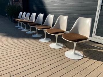 8x originele Knoll Tulip dining chairs Eero Saarinen beschikbaar voor biedingen
