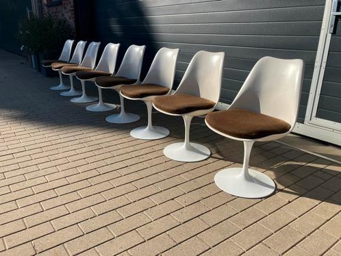 8x originele Knoll Tulip dining chairs Eero Saarinen, Huis en Inrichting, Zetels | Voetbanken en poefs, Kunststof, Ophalen of Verzenden