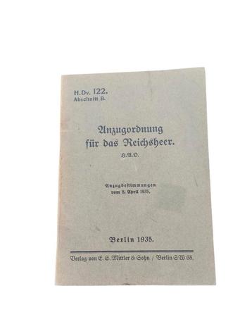 Duitse WO2 Wehrmacht/Heer Dienstvorschrift beschikbaar voor biedingen
