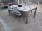 Tuintafel met 6 stoelen, Tuin en Terras, Tuinsets en Loungesets, Ophalen, Zo goed als nieuw, Stoel