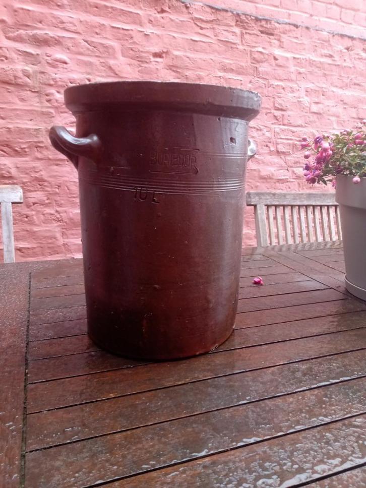 Grote antieke geglazuurde aardewerken pot 1960, Antiek en Kunst, Antiek | Keramiek en Aardewerk, Ophalen of Verzenden