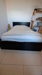 bed frame ikea malm with mattress 140x200cm, Huis en Inrichting, Ophalen, Zwart, Tweepersoons, 140 cm
