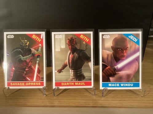 Cartes Topps Dark Maul, Mace Windu, Savage Opress, Hobby en Vrije tijd, Verzamelkaartspellen | Overige, Nieuw, Ophalen of Verzenden