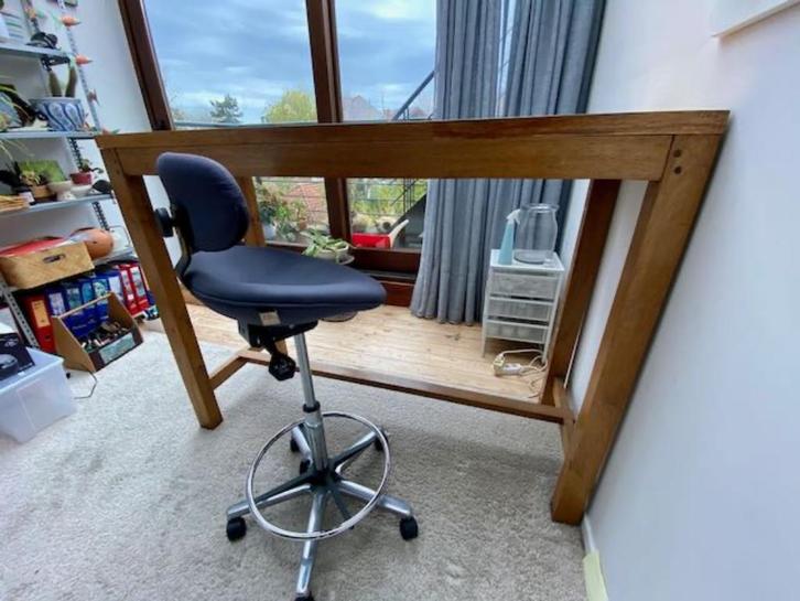 Prachtige palissanderhouten tafel/bar/bureau + bureaustoel, Huis en Inrichting, Bureaus, Gebruikt, Stabureau, Ophalen