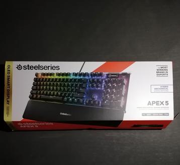 Apex 5 - Steelseries Hybrid mechanical gaming keyboard, Enlèvement ou Envoi, Comme neuf