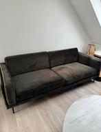 3- zits bank fluweel donkergroen, Huis en Inrichting, Zetels | Zetels, Ophalen, Zo goed als nieuw