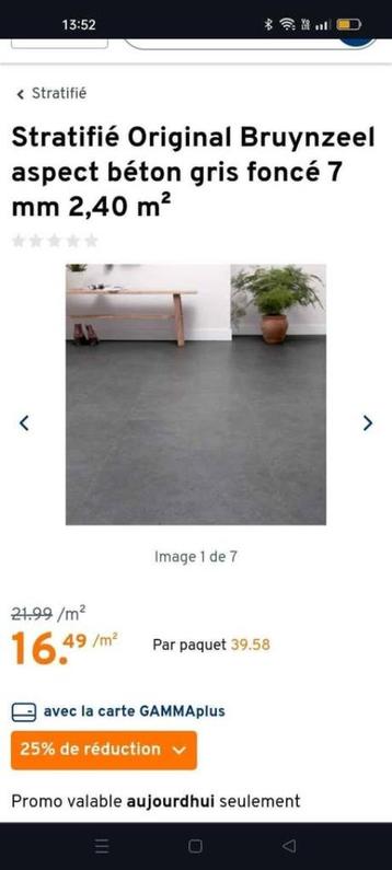 Stratifié Effet béton NEUF +/- 31m2 beschikbaar voor biedingen
