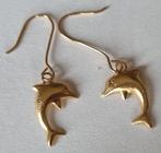 18 Karaat Gouden Dolfijnen Oorbellen 750 Goud 18k DOLFIJN, Hangers, Ophalen of Verzenden, Zo goed als nieuw, Goud