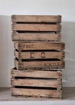 Oude fruitkisten (3 stuks), Huis en Inrichting, Woonaccessoires | Kisten, Ophalen, Zo goed als nieuw