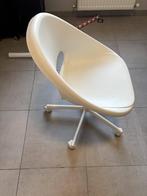 Draaistoel + zitkussen, wit/donkergrijs, Huis en Inrichting, Stoelen, Ophalen, Wit, Zo goed als nieuw, Metaal