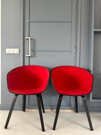 8 HAY About A Chair AAC22 half gestoffeerde design stoelen, Maison & Meubles, Chaises, Comme neuf, Noir, Tissus, Cinq, Six Chaises ou plus
