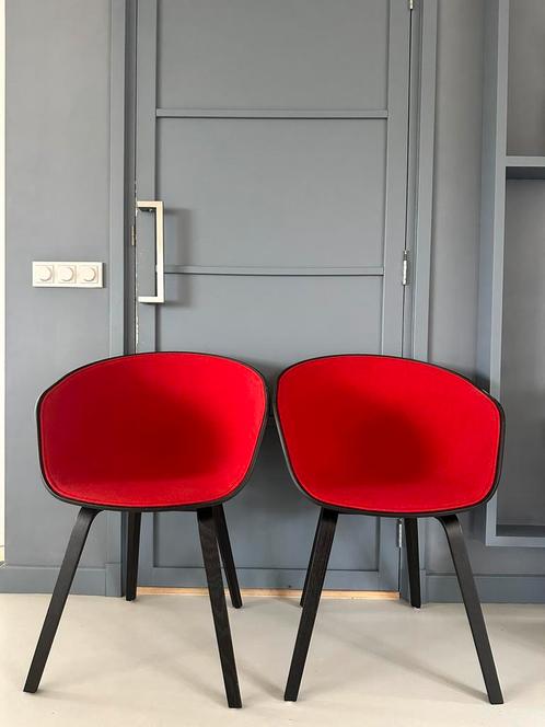 4 HAY About A Chair AAC22 half gestoffeerde design stoelen, Maison & Meubles, Chaises, Comme neuf, Cinq, Six Chaises ou plus, Bois