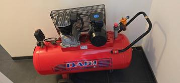 Compressor 100l aangedreven met riem, Comme neuf, Enlèvement, 100 litres ou plus, 200 à 400 litres/min