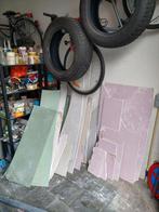 Morceaux et chutes gyproc gris vert et rose à la pièce, Bricolage & Construction