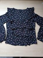 dames bloesje , blouse met lange mouw, maat 36 , H&M, H&M, Zwart, Ophalen of Verzenden, Zo goed als nieuw