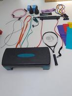 Fitnessmateriaal – weerstandsbanden, stepbank, springtouwen, Sport en Fitness, Fitnessapparatuur, Ophalen, Zo goed als nieuw, Overige materialen
