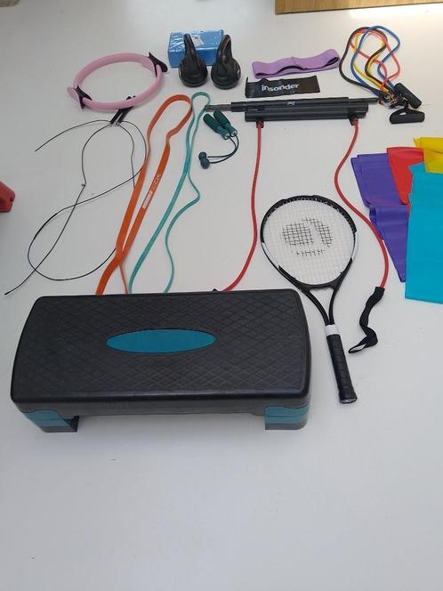 Fitnessmateriaal – weerstandsbanden, stepbank, springtouwen, Sport en Fitness, Fitnessapparatuur, Zo goed als nieuw, Overige typen