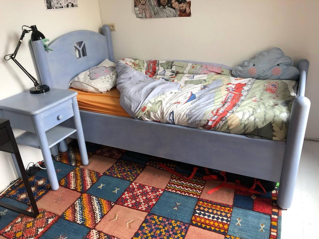 Lit enfant bois massif, Ophalen, Gebruikt, Eenpersoons, Années 80, moderne et chaleureux