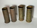 trench art hulzen obussen Eerste Wereldoorlog  - 4 stuks, Ophalen of Verzenden