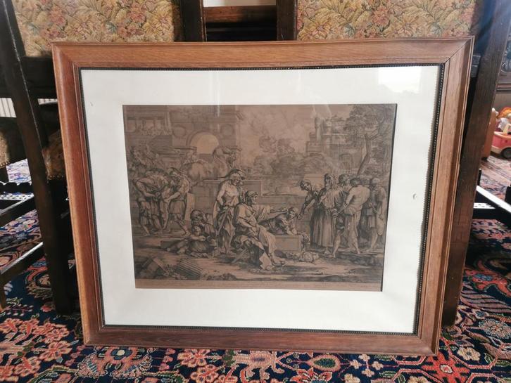 Ets vintage antiek, Antiek en Kunst, Kunst | Etsen en Gravures, Ophalen