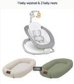 1 baby wipstoel & 2 baby nests, Enlèvement, Utilisé, Chaise rebondissante, Autres marques