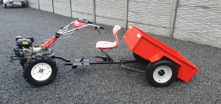 Motoculteur avec remorque basculante, Zakelijke goederen, Landbouw | Werktuigen, Overige, Weidebouw, Ophalen