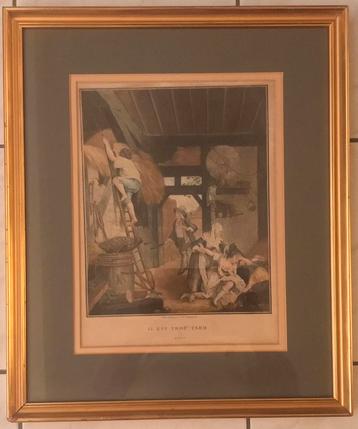 18e eeuwse prent “Il est trop tard” beschikbaar voor biedingen