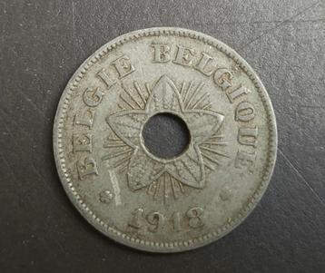 50 centiem zink, 1918 VL/FR, Duitse bezetting, Albert I beschikbaar voor biedingen