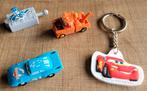 Disney Cars: 3 miniatuurfiguurtjes + sleutelhanger, Gebruikt, Ophalen of Verzenden