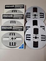 3 Maxell MR-7 metalen spoelen met band, Audio, Tv en Foto, Bandrecorder, Ophalen of Verzenden, Onderdeel, Met banden