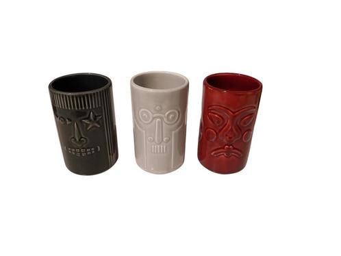 3 tiki glazen cocktailglazen mugs tikibar cocktail, Verzamelen, Glas en Drinkglazen, Zo goed als nieuw, Ophalen of Verzenden