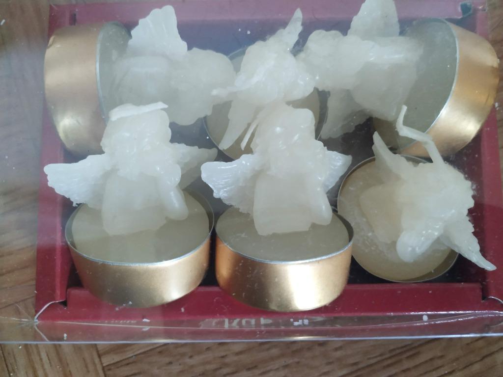 kerst theelichten 6 stuks in cadeaudoosje "engeltjes" nieuw, Diversen, Kerst, Nieuw, Ophalen of Verzenden