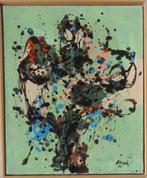 HENRI KERELS / ABSTRACTIE / OLIEVERF / 63x53cm / KADER / SIG, Antiek en Kunst, Ophalen of Verzenden