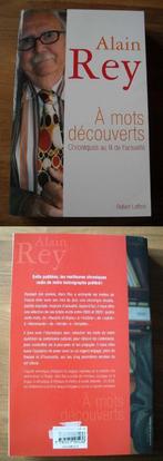 À mots découverts (Alain Rey) - Chroniques au fil de l'actu, Enlèvement ou Envoi, Utilisé, Alain Rey, Non-fiction