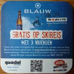 Bierviltje Bockor Blauw Gratis op skireis, Verzamelen, Ophalen of Verzenden, Zo goed als nieuw, Viltje(s), Overige merken