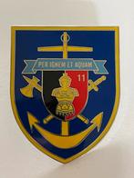 Borsthanger 11de genie ( zilverkleurig ), Verzamelen, Militaria | Algemeen, Verzenden, Landmacht, Embleem of Badge