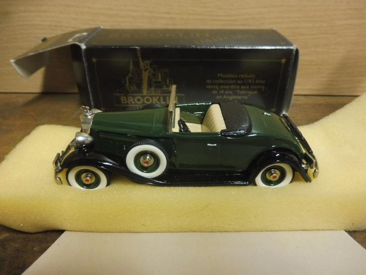 1:43 Brooklin BRK.6A 1932 Packard Light 8 dark green cabrio, Hobby & Loisirs créatifs, Voitures miniatures | 1:43, Utilisé, Voiture