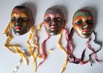 3 koperen maskers, Antiek en Kunst, Antiek | Brons en Koper, Ophalen of Verzenden, Koper