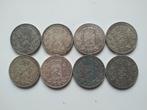8x 5 franc 1868-1875, Postzegels en Munten, Munten | België, Setje, Zilver, Ophalen of Verzenden, Zilver