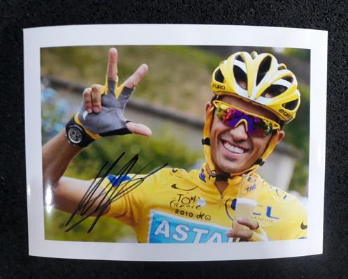 Gesigneerde foto van Alberto Contador., Sports & Fitness, Cyclisme, Neuf, Envoi