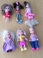 6 kleine popjes met kleertjes voor 2€., Kinderen en Baby's, Speelgoed | Poppen, Ophalen of Verzenden, Gebruikt